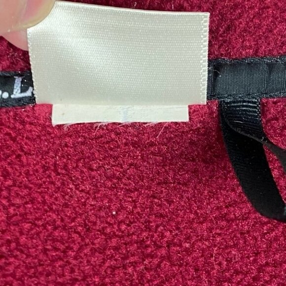 LL Bean Red Fleece Zippered Jacket Pockets Cozy Brushed Warmth Size XL Coat Zip‎ - Picture 14 of 15